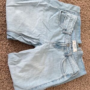 Hollister Light Wash Blue Wide Leg Jeans